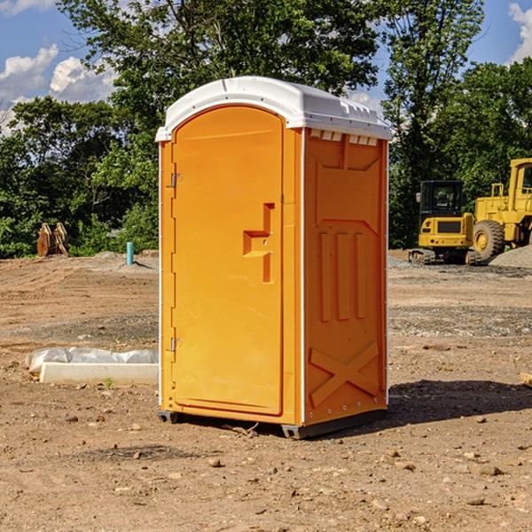 how often are the portable restrooms cleaned and serviced during a rental period in Brookdale